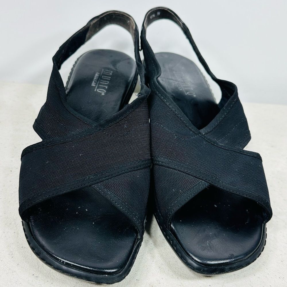 Munro Women's Elegant Black Sandals size 6,5W - Picture 3 of 8